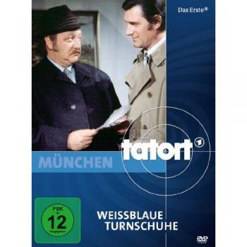 Tatort: Blau-weiße Laufschuhe