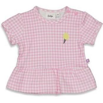 T-shirt en Coton Violet Peplum