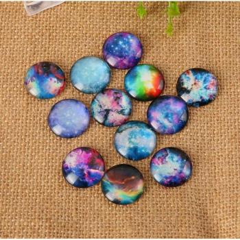 Starry Sky Printed Glass Dome Gems