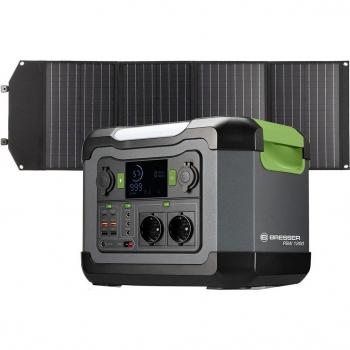 Batería Externa Bresser 1200 W + Panel Solar 120 W para Camping