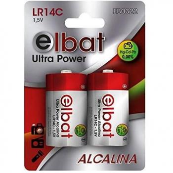 Elbat 2 Unidades de Pilhas Alcalinas LR14C