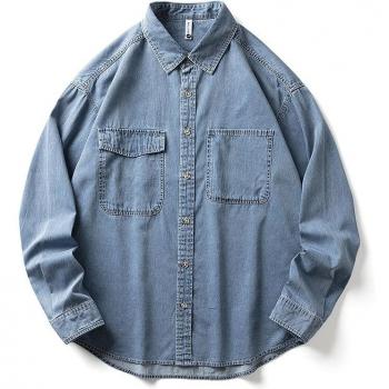 Men's Streetwear Denim Casual Shirt 2022