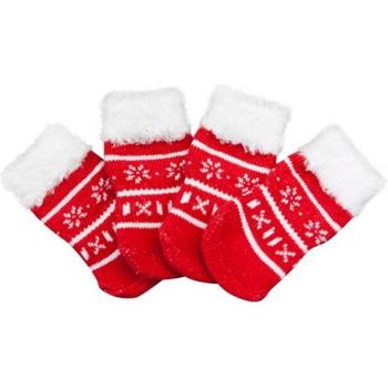 Non-Skid Cotton Socks for Dogs with Cute Heart Pattern