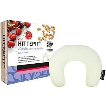 Hittecomfort Kersenpit Kussen – Wit Lavendel U-Form
