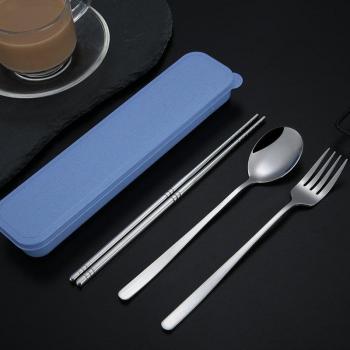 Juego de utensilios de cocina de acero inoxidable 304, cuchara, tenedor y palillos, 3 unids/set