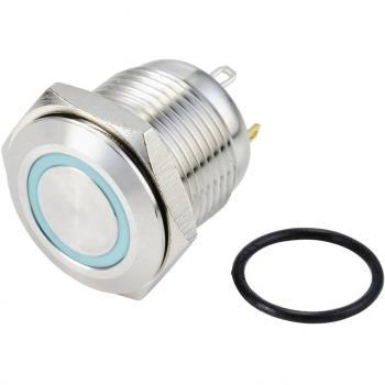 TC-10090920 GQ16F-10E/J/B/24V/S Interruttore antivandalo 48 v/dc 2 a 1x Off / (On) Momentaneo Blu IP65 1