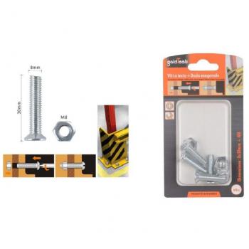 Set de 4 Vis à Tête Croix 8 x 30 mm avec Dado Hexagonal M8