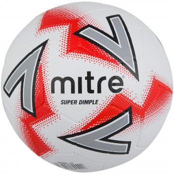 Mitre White/Red Super Dimple Football (Size 3)