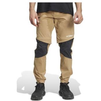 Pantaloni Longa Durata Adidas Terrex Utilitas Zip-Off Beige e Nero