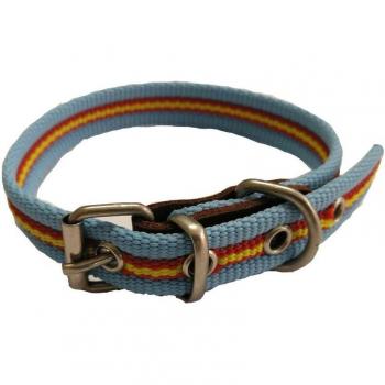 Collier Chien Coton Bleu Clair Drapeau Despagne 40 cm