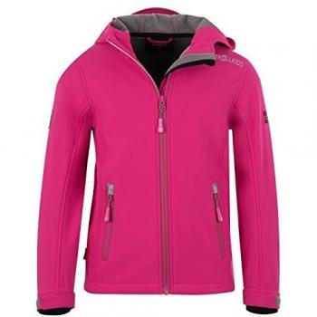 Trollkids Trollfjord Softshell Jacket for Girls – 176 cm, Magenta & Grey