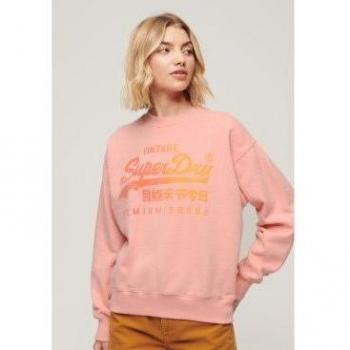 Superdry Sudadera Rosa Loose para Mujer