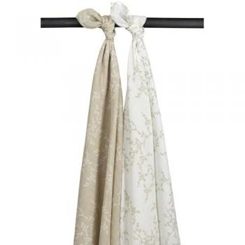 Meyco Fasce in Mussola per Neonato 120x120 cm, 2 Unità