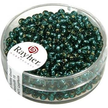 Rocailles 2,6 mm en jade avec finition argent