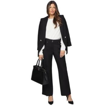Black Wallis Smart Wide‑Leg Women’s Trousers, Size 22