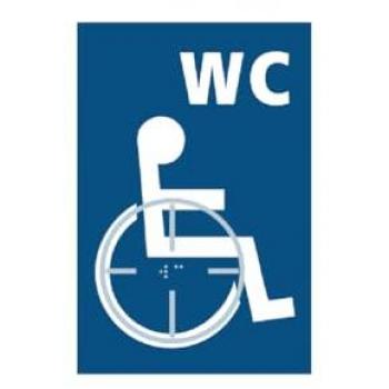 Blue Taktyle Disabled WC Graphic – 150 × 225 mm (Spectrum Industrial)