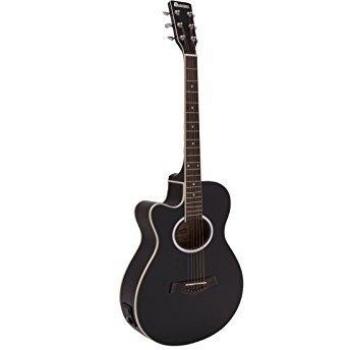 DIMAVERY AW‑400 Guitare Western à Main Gauche – Couleur Noire