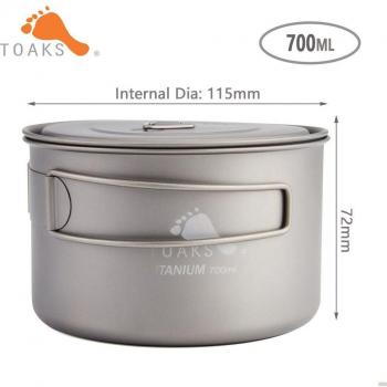 TOAKS 700ml Titanium Cooking Pot