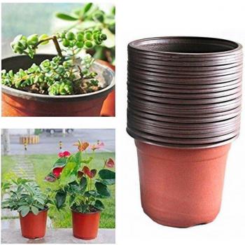Mini Plastic Round Flower Pots for Balcony and Garden