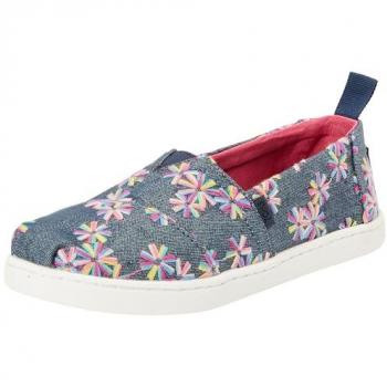 TOMS Girl's Floral Embroidered Alpargata