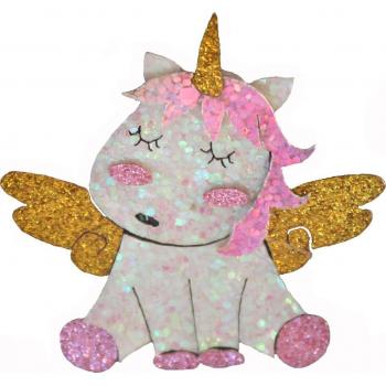 Licorne Kawaii rembourrée, 10 pièces, avec patchs pour pinces à cheveux