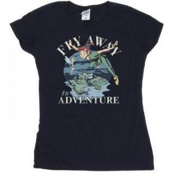 Tee noir XL Peter Pan pour dames – Prête pour l'aventure