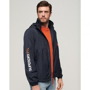 Superdry Veste A Capuche Bleu Marine, Taille: S