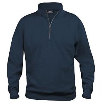 Felpa Unisex Mezza Zip Blu Scuro M
