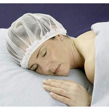 Filet de nuit pour cheveux, ensemble de 2, évite les épis, blanc