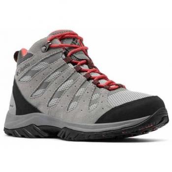 Columbia Redmond III Mid Waterproof Steam‑Red Coral Women’s Leather Trail Shoes – 6 US