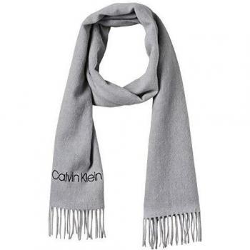 Calvin Klein Classic Wool Scarf W Echarpe, Noir Intégral (Black P01), Unique, Tissé à la Machine, Taille Standard Femme