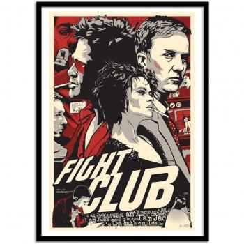 Affiche de Combat (Fight Club) 50x70 cm – Cadre Noir