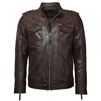 Bikerjacke JCC 1101019-2 Gr. S, braun, Herren