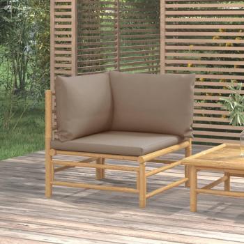 Sofá de esquina de jardín con almohadas de bambú Tortorora