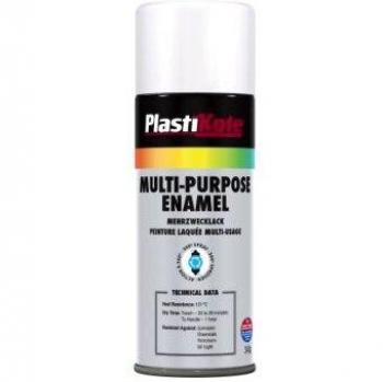 Universal All-Surface Enamel Spray Paint, Matte White, 400ml