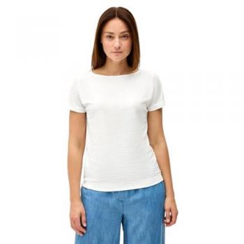 Cecil Femme T‑shirt en blanc à motifs structurés – S