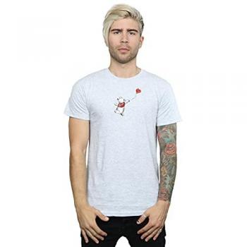Disney Herren T-Shirt mit Winnie Puuh und Ballon Größe L grau