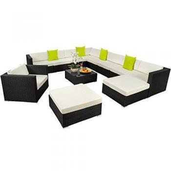 TecTake XXL Set di Mobili Rattan Arredamento Giardino Completo in Alluminio