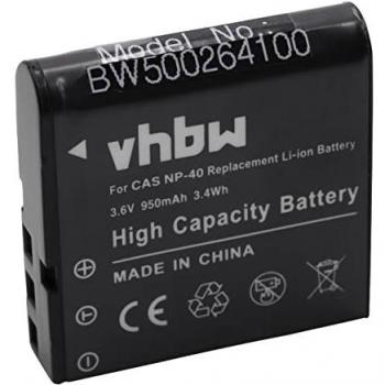 Batterie pour appareil photo Casio Exilim EX Z1080, Z1200, Z200, Z25, Z30, Z300, Z40 (950mAh, 3,6V)