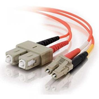 C2G LC to SC Multi-Mode Fibre Link Cable, 15m, for Fiber Channel
