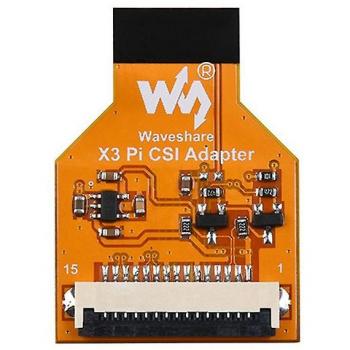Adaptador CSI‑X3 para Raspberry Pi – Cable 24‑15 PIN (Rising X3 Pi) en Tonos Amarillos y Dorados