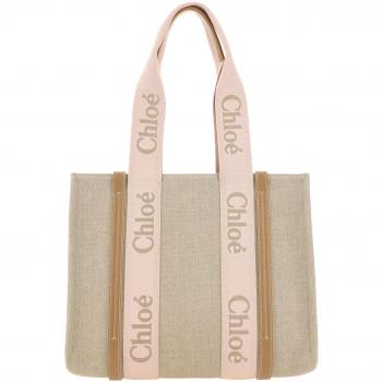 Beige One‑Size Woody Shoulder Tote