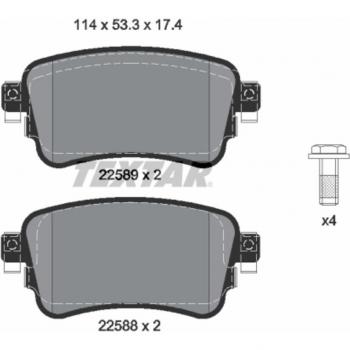 Textar Bremsbeläge hinten für Citroen, Fiat, Opel, Peugeot, Toyota