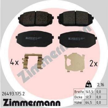 ZIMMERMANN Plaquettes de frein 26493.175.2