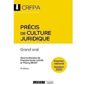 Précis de culture juridique: Grand oral (2020) (CRFPA)