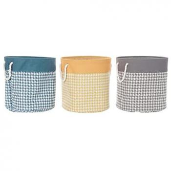 Wäschekorb aus Polyester DKD Home Decor Hahnenfuß 45 x 45 x 45 cm