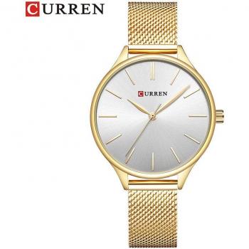 Montre-bracelet élégante en acier inoxydable pour femmes CURREN
