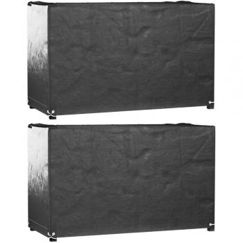 Housses de protection pour salon de jardin 2 pcs 8 œillets 125x55x75 cm rectangulaire