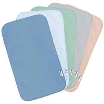 5‑Pack Green Sprouts Stay‑Dry Burp Pads in Bright Colors