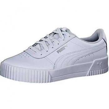 PUMA Carina L Sneaker für Damen, Weiß/Silber, 36 EU